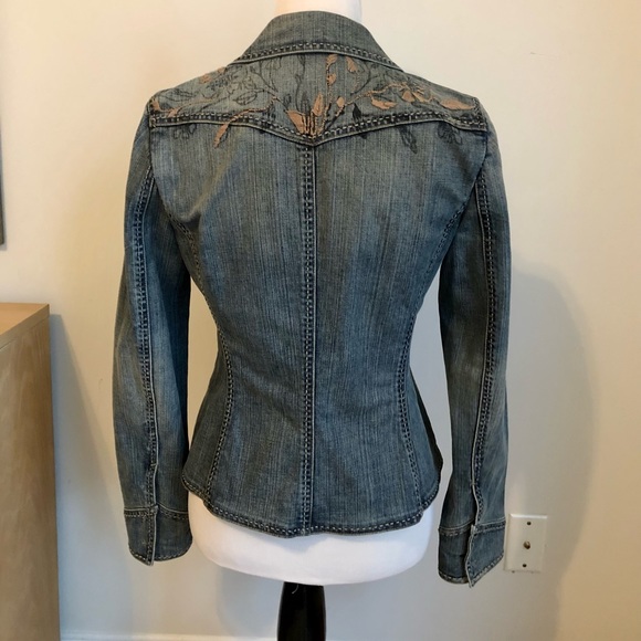 Elie Tahari Denim Jacket Size Small - Picture 10 of 16